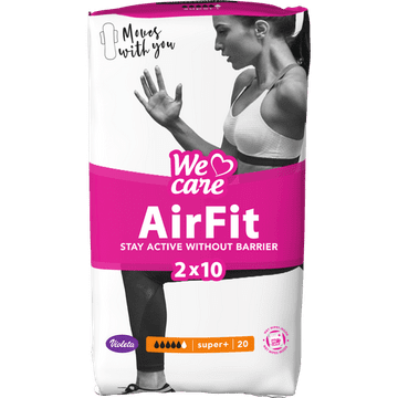Violeta We Care Air Fit higienski vložki, super+, 20 kosov