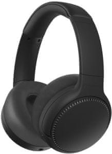 brezžične prenosne slušalke Bluetooth 5.0 Panasonic RB-M500BE Čisti zvok Močan bas 40 mm Zmogljiv pretvornik vzdržljivosti 30-urne mehke slušalke Dizajn z robustnimi školjkami