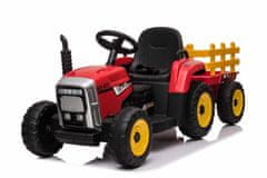 Beneo 12V električni traktor s prikolico rdeča litij baterija