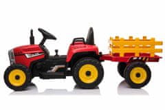 Beneo 12V električni traktor s prikolico rdeča litij baterija