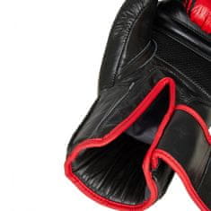 PX rokavice za boks, usnjene, 10 oz., črne/rdeče