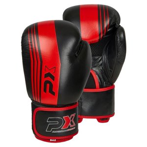 PX rokavice za boks, črne/rdeče