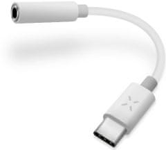FIXED LINK adapter za povezavo slušalk z USB-C na 3, 5mm jack z DAC čipom, bel