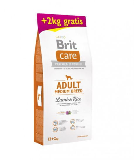 Brit Brit Care Adult briketi za pse, z jagnjetino in rižem, 12 + 2 kg