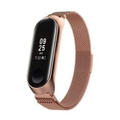 BStrap Milanese (Small) pašček za Xiaomi Mi Band 3/4, rose gold