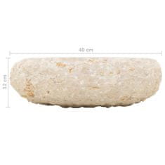 Vidaxl Umivalnik 40x12 cm marmor krem