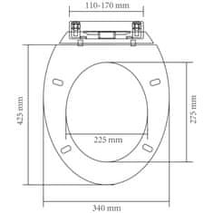 Greatstore WC deska s počasnim zapiranjem bela ovalna