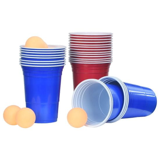 Greatstore Komplet pripomočkov za Beer Pong 0,5 L plastika