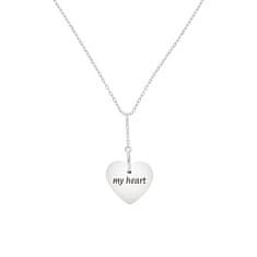 Tommy Hilfiger Jeklena ogrlica z obeskom v obliki srca TH2780287