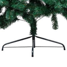 Vidaxl Umetna polovična novoletna jelka s stojalom zelena 180 cm PVC
