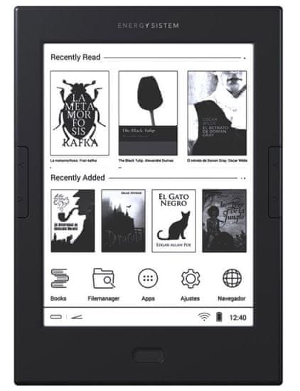Energy Sistem eReader Max e-bralnik, 8 GB, Wi-Fi, Android