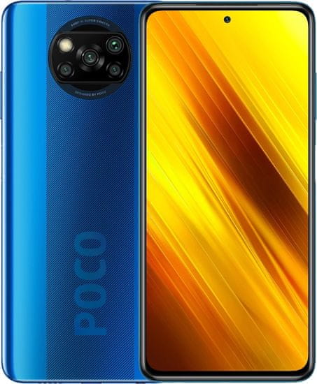 POCO X3 NFC mobilni telefon, 6GB/128GB, moder