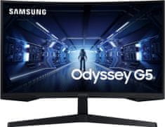 Samsung Odyssey G5 QHD VA monitor, ukrivljen (LC27G55TQWRXEN)