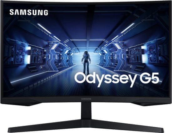Samsung Odyssey G5 QHD VA monitor, ukrivljen (LC27G55TQWRXEN)