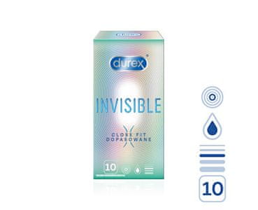  Durex  Invisible Close Fit kondomi, 10 kosov