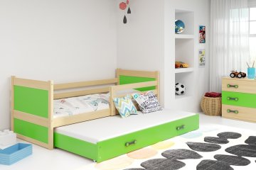 Furnitura POSTELJA RICO 200X90 Z DODATNIM LEŽIŠČEM - BOR (VEČ BARV)