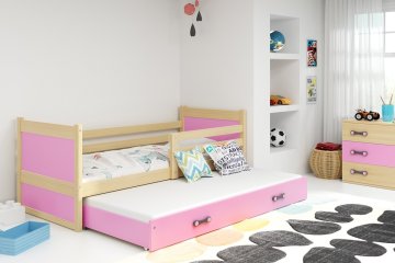 Furnitura POSTELJA RICO 200X90 Z DODATNIM LEŽIŠČEM - BOR (VEČ BARV)