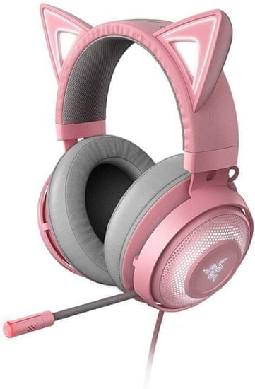 Razer Kraken Kitty gaming slušalke, roza