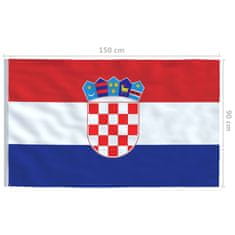 Greatstore Hrvaška zastava 90x150 cm