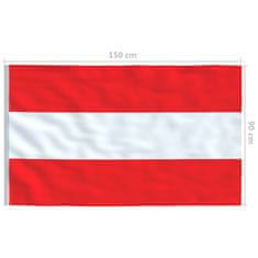 Vidaxl Zastava Avstrije in aluminijast zastavni drog 4 m