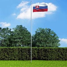 Vidaxl Zastava Slovaške in aluminijast zastavni drog 4 m