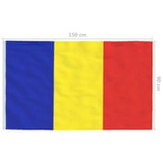 Vidaxl Zastava Romunije in aluminijast zastavni drog 4 m