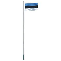 Vidaxl Zastava Estonije in aluminijast zastavni drog 6,2 m