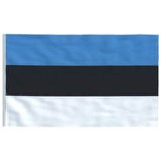 Vidaxl Zastava Estonije in aluminijast zastavni drog 6,2 m