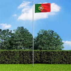 Vidaxl Zastava Portugalske in aluminijast zastavni drog 4 m