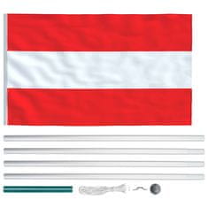 Vidaxl Zastava Avstrije in aluminijast zastavni drog 6,2 m
