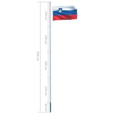 Vidaxl Zastava Slovenije in aluminijast zastavni drog 6,2 m
