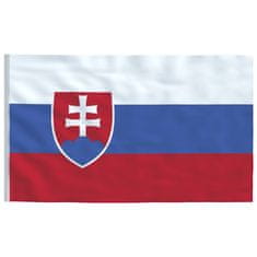 Vidaxl Zastava Slovaške in aluminijast zastavni drog 6,2 m