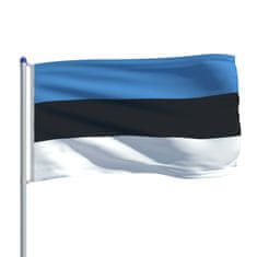 Vidaxl Zastava Estonije in aluminijast zastavni drog 6 m