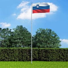 Vidaxl Zastava Slovenije in aluminijast zastavni drog 6 m
