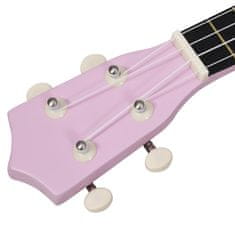 Vidaxl Otroški ukulele soprano s torbo roza 21"