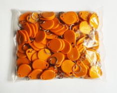 MIFARE® 50 kos RFID obeskov MIFARE Classic® 1K NXP - Oranžne barve