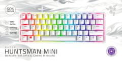 Razer Huntsman Mini Mercury gaming tipkovnica, Clicky, US SLO g.