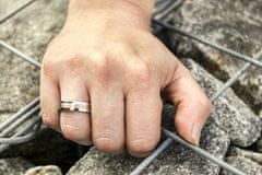Beneto Bikolor poročni prstan iz jekla SPP10 (Obseg 55 mm)