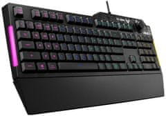 ASUS TUF Gaming K1 gamerska tipkovnica, USB, RGB (90MP01X0-BKUA00)