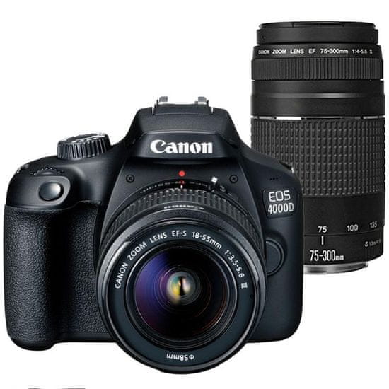 Canon fotoaparat EOS 4000D EF-S 18-55 + 75-300