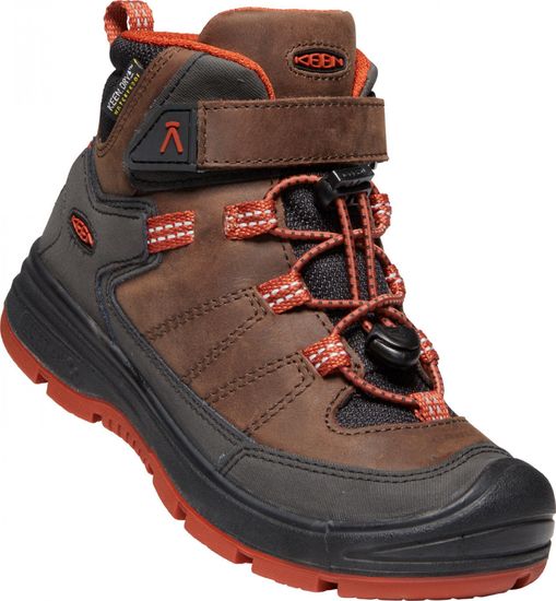 KEEN otroški zimski škornji Redwood MID WP Y coffee bean/picante