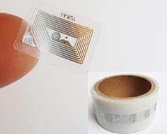 Mave 50 kos majhnih prozornih plastičnih NFC nalepk s čipom NTAG213 19x12mm