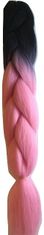Vipbejba Lasni podaljški za pletenje kitk, B4 black&pastel pink