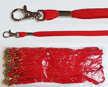 Mave 50 kos Enobarvni ovratni trak s karabinom - Rdeče barve