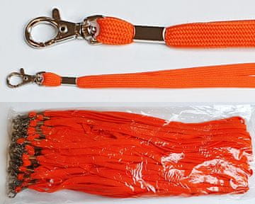Mave 50 kos Enobarvni ovratni trak s karabinom - Oranžne barve