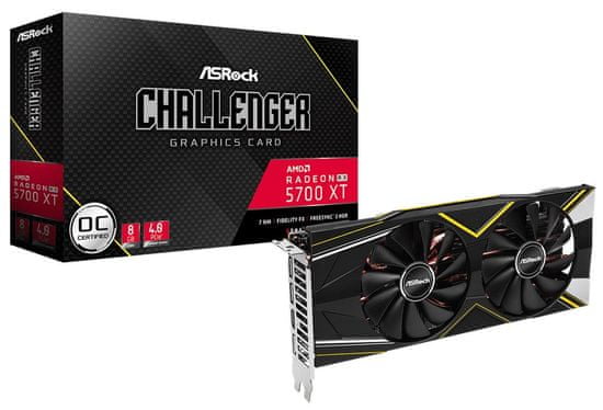 ASRock Challenger D OC Radeon RX 5700 XT grafična kartica, 8 GB GDDR6