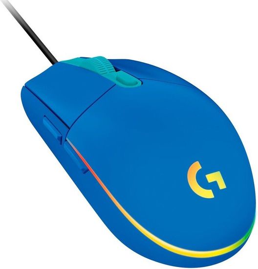 Logitech G102 LightSync gaming miška, modra
