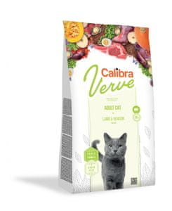  Calibra-Verve Adult 8 + suha hrana za odrasle mačke, starejše od 8 let, z okusom jagnjetine in divjačine, brez žit, 3,5 kg