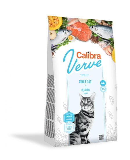 Calibra Verve Adult suha hrana za mačke, slanik, brez žit, 750 g