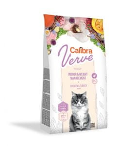  Calibra-Verve Indoor & Weight suha hrana za lažje uravnavanje teže mačk, s piščancem, brez žit, 750 g